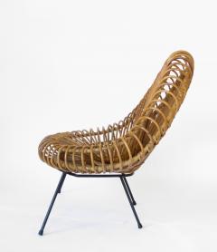  Janine Abraham Dirk Jan Rol Janine Abraham and Dirk Jan Rol French Rattan Lounge Chair for Edition Rougier - 1211475