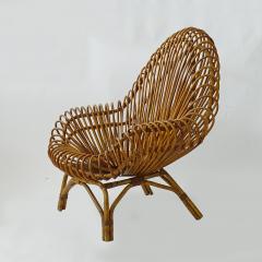  Janine Abraham Dirk Jan Rol Large Italian 1950s Bamboo and Wicker Armchair - 3879073