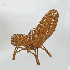  Janine Abraham Dirk Jan Rol Large Italian 1950s Bamboo and Wicker Armchair - 3879074