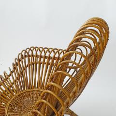  Janine Abraham Dirk Jan Rol Large Italian 1950s Bamboo and Wicker Armchair - 3879076