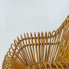  Janine Abraham Dirk Jan Rol Large Italian 1950s Bamboo and Wicker Armchair - 3879077