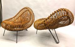  Janine Abraham Dirk Jan Rol Pair of French Midcentury Rattan Lounge Chairs by Janine Abraham Dirk Jan Rol - 1641896