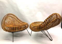  Janine Abraham Dirk Jan Rol Pair of French Midcentury Rattan Lounge Chairs by Janine Abraham Dirk Jan Rol - 1641897