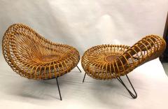  Janine Abraham Dirk Jan Rol Pair of French Midcentury Rattan Lounge Chairs by Janine Abraham Dirk Jan Rol - 1641898