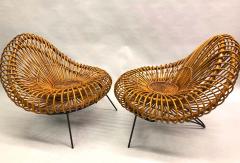  Janine Abraham Dirk Jan Rol Pair of French Midcentury Rattan Lounge Chairs by Janine Abraham Dirk Jan Rol - 1641900