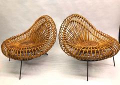  Janine Abraham Dirk Jan Rol Pair of French Midcentury Rattan Lounge Chairs by Janine Abraham Dirk Jan Rol - 1641901