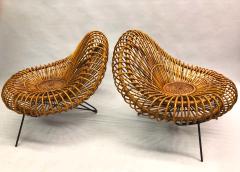  Janine Abraham Dirk Jan Rol Pair of French Midcentury Rattan Lounge Chairs by Janine Abraham Dirk Jan Rol - 1641902