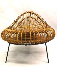  Janine Abraham Dirk Jan Rol Pair of French Midcentury Rattan Lounge Chairs by Janine Abraham Dirk Jan Rol - 1641904