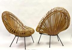  Janine Abraham Dirk Jan Rol Pair of Large French Rattan Lounge Chairs by Janine Abraham Dirk Jan Roi - 3779350