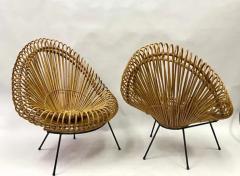  Janine Abraham Dirk Jan Rol Pair of Large French Rattan Lounge Chairs by Janine Abraham Dirk Jan Roi - 3779351