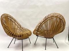  Janine Abraham Dirk Jan Rol Pair of Large French Rattan Lounge Chairs by Janine Abraham Dirk Jan Roi - 3779352