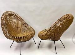  Janine Abraham Dirk Jan Rol Pair of Large French Rattan Lounge Chairs by Janine Abraham Dirk Jan Roi - 3779355