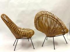  Janine Abraham Dirk Jan Rol Pair of Large French Rattan Lounge Chairs by Janine Abraham Dirk Jan Roi - 3779360