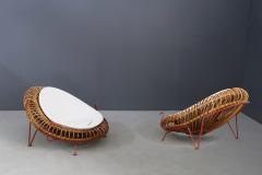  Janine Abraham Dirk Jan Rol Rare Pair of bamboo armchairs MidCentury by Janine Abraham Dirk Jan Rol 1950s - 1484543