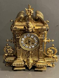  Japy Freres ELABORATE 19TH CENTURY FRENCH BRASS CLOCK - 2653112