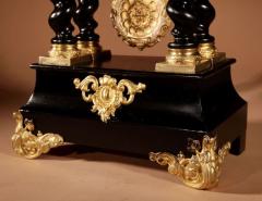  Japy Freres Unusual French Ebonised And Gilded Portico Mantel Clock Circa 1870 - 3264586