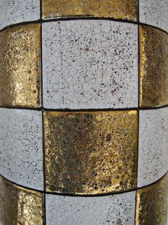  Jaru A modish American 1960s cylindrical checkerboard pattern ceramic vase Jaru - 58399