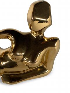  Jaru American Modern Ceramic Gold Glazed Reclining Figure Jaru - 4197318