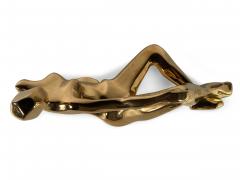  Jaru American Modern Ceramic Gold Glazed Reclining Figure Jaru - 4197321