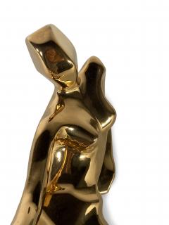  Jaru American Modern Ceramic Gold Glazed Reclining Figure Jaru - 4197322