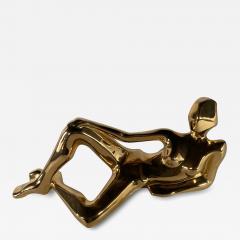  Jaru American Modern Ceramic Gold Glazed Reclining Figure Jaru - 4230586