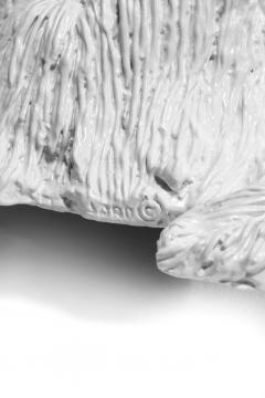  Jaru Jeff Koons Style Midcentury Modern White Ceramic Yorkshire Terrier Dog Sculpture - 4794877
