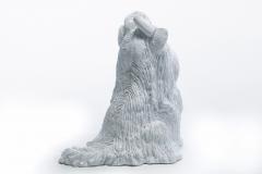  Jaru Jeff Koons Style Midcentury Modern White Ceramic Yorkshire Terrier Dog Sculpture - 4794883