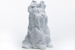  Jaru Jeff Koons Style Midcentury Modern White Ceramic Yorkshire Terrier Dog Sculpture - 4794885