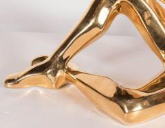  Jaru Mid Century Modernist 24 Karat Gold Plate Sculpture of a Woman in Repose by Jaru - 1648502