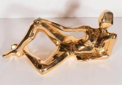  Jaru Mid Century Modernist 24 Karat Gold Plate Sculpture of a Woman in Repose by Jaru - 1648503