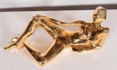  Jaru Mid Century Modernist 24 Karat Gold Plate Sculpture of a Woman in Repose by Jaru - 1648504