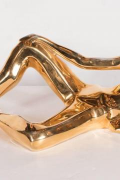  Jaru Mid Century Modernist 24 Karat Gold Plate Sculpture of a Woman in Repose by Jaru - 1648506