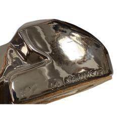  Jaru Rare Signed Jaru Silver Cubist Pottery Dog Sculpture - 4333541