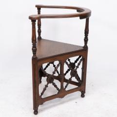  Jas Shoolbred Co Jas Shoolbred An Aesthetic Movement Oak Corner Armchair with Stylized Turnings - 4236538