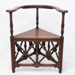  Jas Shoolbred Co Jas Shoolbred An Aesthetic Movement Oak Corner Armchair with Stylized Turnings - 4236540