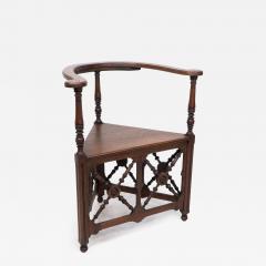  Jas Shoolbred Co Jas Shoolbred An Aesthetic Movement Oak Corner Armchair with Stylized Turnings - 4237618