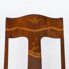  Jas Shoolbred Co Jas Shoolbred Arts Crafts Mahogany Rosewood Chair with Stylised Floral Inlay - 4183353