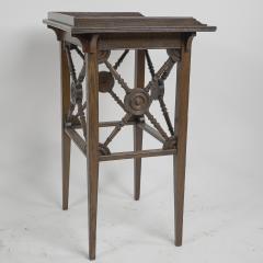  Jas Shoolbred Co Jas Shoolbred a Gothic Revival Oak Side Table with Upper Gallery - 4183326