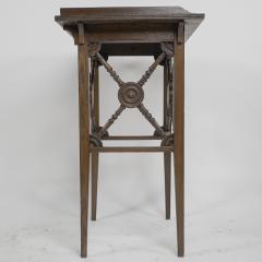  Jas Shoolbred Co Jas Shoolbred a Gothic Revival Oak Side Table with Upper Gallery - 4183327