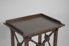  Jas Shoolbred Co Jas Shoolbred a Gothic Revival Oak Side Table with Upper Gallery - 4183328