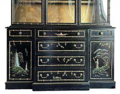  Jasper Furniture Company Jasper Chinoiserie Breakfront Secretary Gilt Lacquer Bubble Glass - 3521911