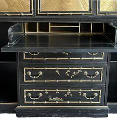  Jasper Furniture Company Jasper Chinoiserie Breakfront Secretary Gilt Lacquer Bubble Glass - 3522040