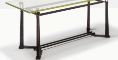  Jean Blasset Andr Guggiari Blasset et Gugarry refined Neo classical coffee table with glass top - 1773283