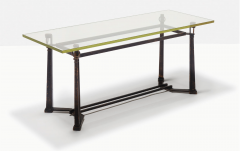  Jean Blasset Andr Guggiari Blasset et Gugarry refined Neo classical coffee table with glass top - 1773285