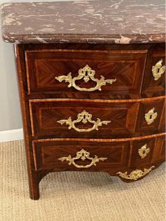  Jean Francois Lapie French R gence Ormolu Mounted Rosewood Kingwood Inlay Rouge Marble Top Commode - 3451825