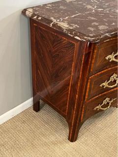  Jean Francois Lapie French R gence Ormolu Mounted Rosewood Kingwood Inlay Rouge Marble Top Commode - 3451826