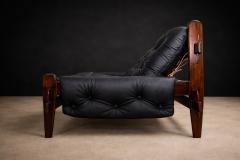 Jean Gillion Brazilian Modern Leather Sofa in Rosewood Leather by Jean Gillon 1970s - 4635949