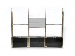  Jean Paul Barray Kim Moltzer Rare Kim Moltzer French Lacquer and brass shelves 1970s - 1114852