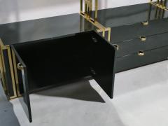  Jean Paul Barray Kim Moltzer Rare Kim Moltzer French Lacquer and brass shelves 1970s - 1114856