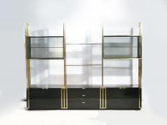  Jean Paul Barray Kim Moltzer Rare Kim Moltzer Lacquer and brass shelves 1970s - 990822